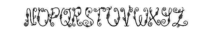 Grape Vines By Squeeb C Regular Font UPPERCASE