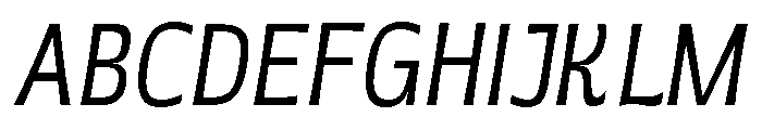 Grasso Thin Condensed Ita Font UPPERCASE
