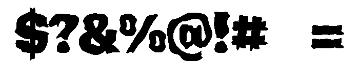Grave Mangled Font OTHER CHARS