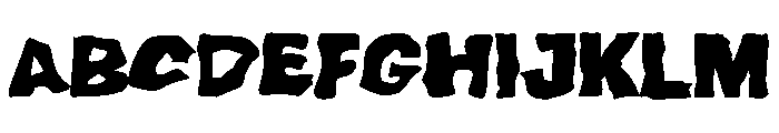 Grave Mangled Font UPPERCASE
