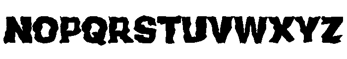 Grave Mangled Font UPPERCASE