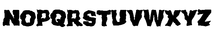 Grave Mangled Font LOWERCASE