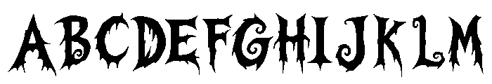 Graveglow Font UPPERCASE