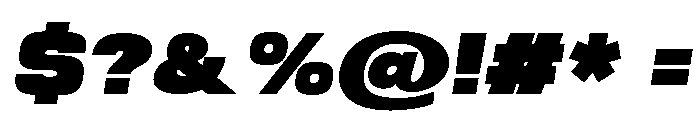 Gravex Massive Italic Font OTHER CHARS
