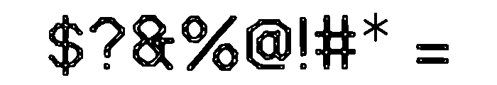 Gravity Warp Font OTHER CHARS