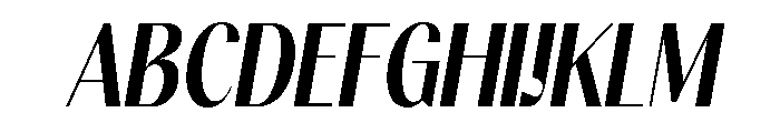 Gravontis ExtBd Cond Ita Font UPPERCASE