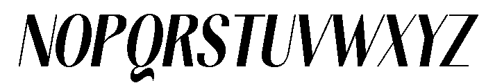 Gravontis ExtBd Cond Ita Font UPPERCASE