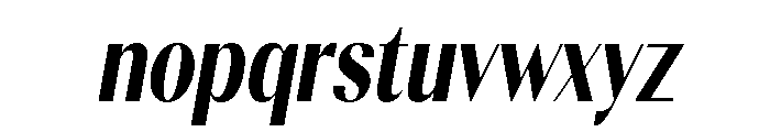 Gravontis ExtBd Cond Ita Font LOWERCASE