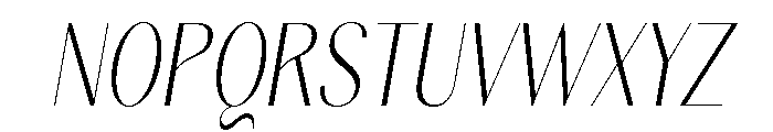 Gravontis ExtLt Cond Ita Font UPPERCASE