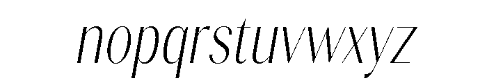 Gravontis ExtLt Cond Ita Font LOWERCASE