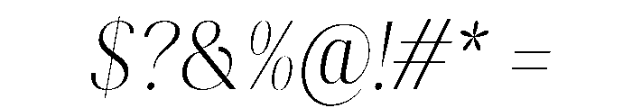 Gravontis ExtLt SemiCond Ita Font OTHER CHARS