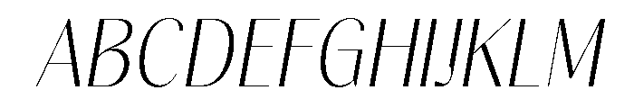 Gravontis ExtLt SemiCond Ita Font UPPERCASE