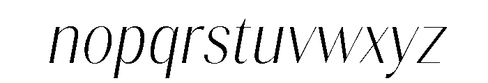 Gravontis ExtLt SemiCond Ita Font LOWERCASE