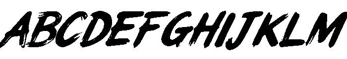 Gravoxa Italic Italic Font UPPERCASE