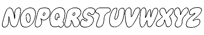 Great Chunky Italic Outline Font UPPERCASE