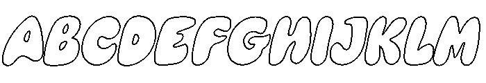 Great Chunky Italic Outline FONT