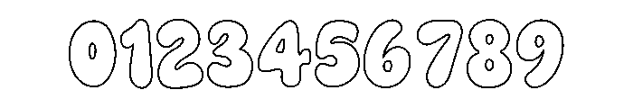 Great Chunky Outline Font OTHER CHARS
