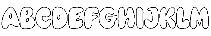 Great Chunky Outline Font UPPERCASE