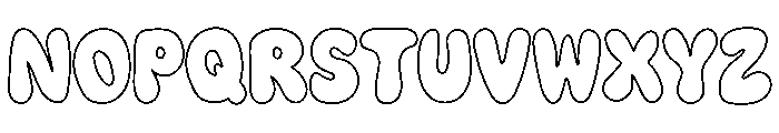 Great Chunky Outline Font LOWERCASE