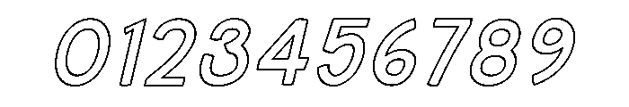 Great Sans Italic Outline Font OTHER CHARS