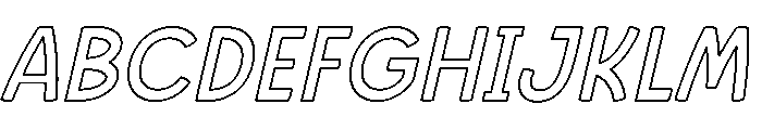 Great Sans Italic Outline FONT