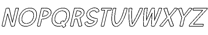 Great Sans Italic Outline Font LOWERCASE