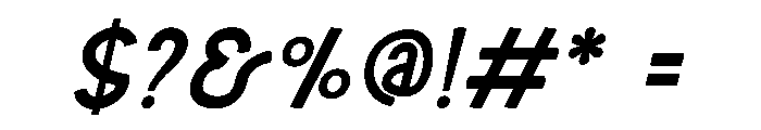 Great Sans Italic Font OTHER CHARS