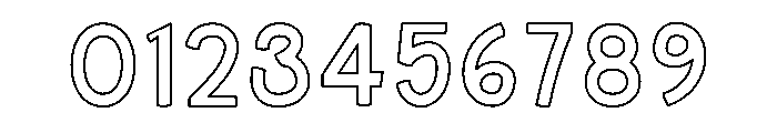 Great Sans Outline Font OTHER CHARS