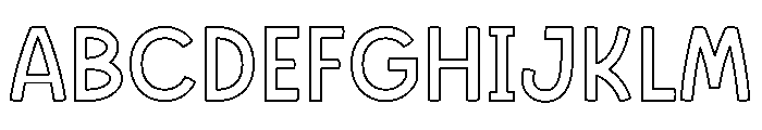 Great Sans Outline Font UPPERCASE
