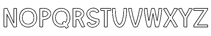 Great Sans Outline Font UPPERCASE