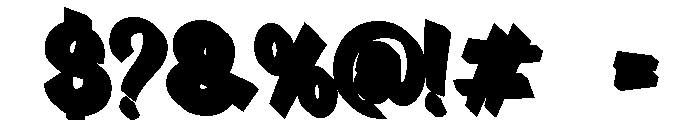 Great Things Extrude Regular Font OTHER CHARS