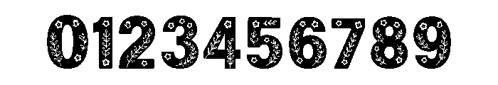 Green Floral Font OTHER CHARS