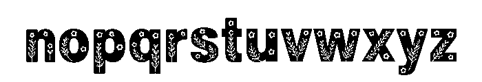 Green Floral Font LOWERCASE