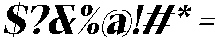 Gretha Serif Black Italic Font OTHER CHARS