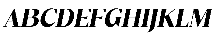 Gretha Serif Black Italic Font UPPERCASE