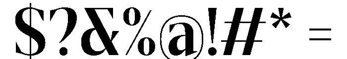 Gretha Serif Bold SemiCond Font OTHER CHARS