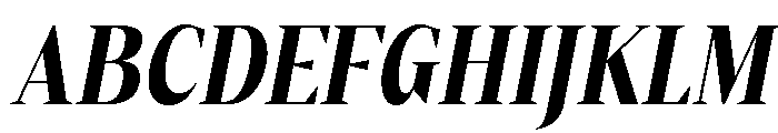 Gretha Serif ExtBd Cond Ita Font UPPERCASE