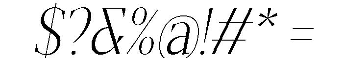Gretha Serif ExtLt Cond Ita Font OTHER CHARS