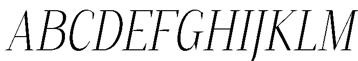 Gretha Serif ExtLt Cond Ita Font UPPERCASE