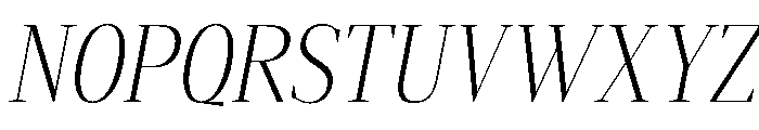 Gretha Serif ExtLt Cond Ita Font UPPERCASE
