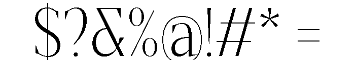 Gretha Serif ExtLt Cond Font OTHER CHARS
