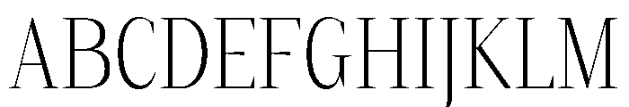 Gretha Serif ExtLt Cond Font UPPERCASE