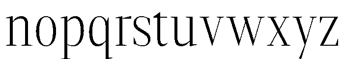 Gretha Serif ExtLt Cond Font LOWERCASE