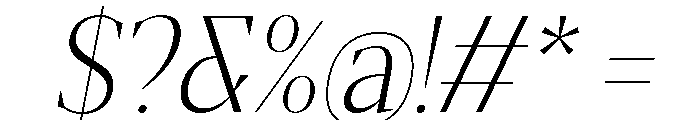 Gretha Serif ExtLt SemiCond Ita Font OTHER CHARS