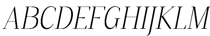 Gretha Serif ExtLt SemiCond Ita Font UPPERCASE