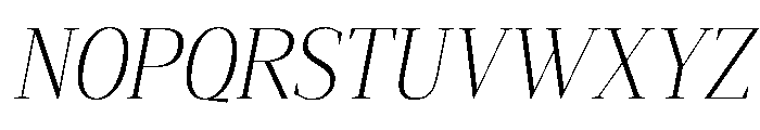 Gretha Serif ExtLt SemiCond Ita Font UPPERCASE