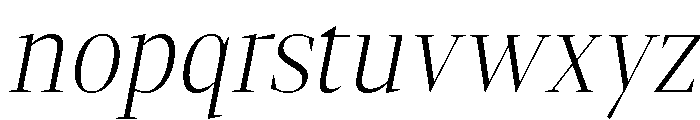 Gretha Serif ExtLt SemiCond Ita Font LOWERCASE