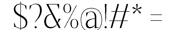 Gretha Serif ExtLt SemiCond Font OTHER CHARS