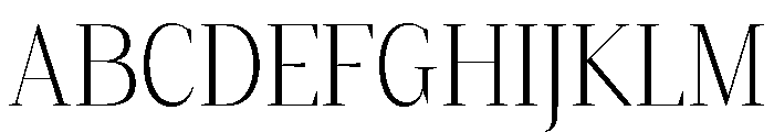 Gretha Serif ExtLt SemiCond Font UPPERCASE
