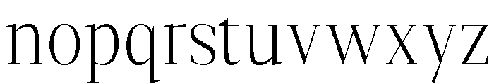Gretha Serif ExtLt SemiCond Font LOWERCASE
